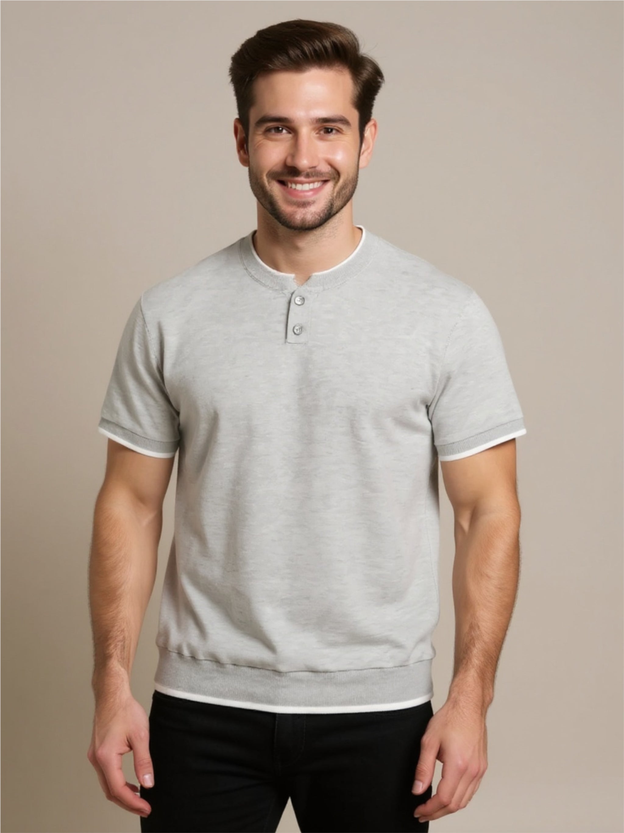 Classic Henley Short Sleeve T-Shirt