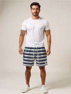 Drawstring Striped Shorts