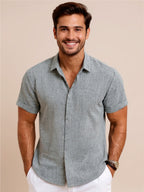 Collared Neck Short Sleeve Shirt