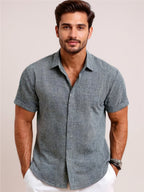 Collared Neck Short Sleeve Shirt