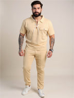 Lace Up Short Sleeve Top & Pants