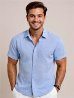 Collared Neck Short Sleeve Shirt