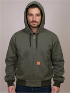 Zip Up Washed Hooded Jacket