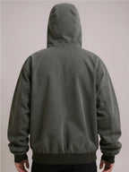 Zip Up Washed Hooded Jacket