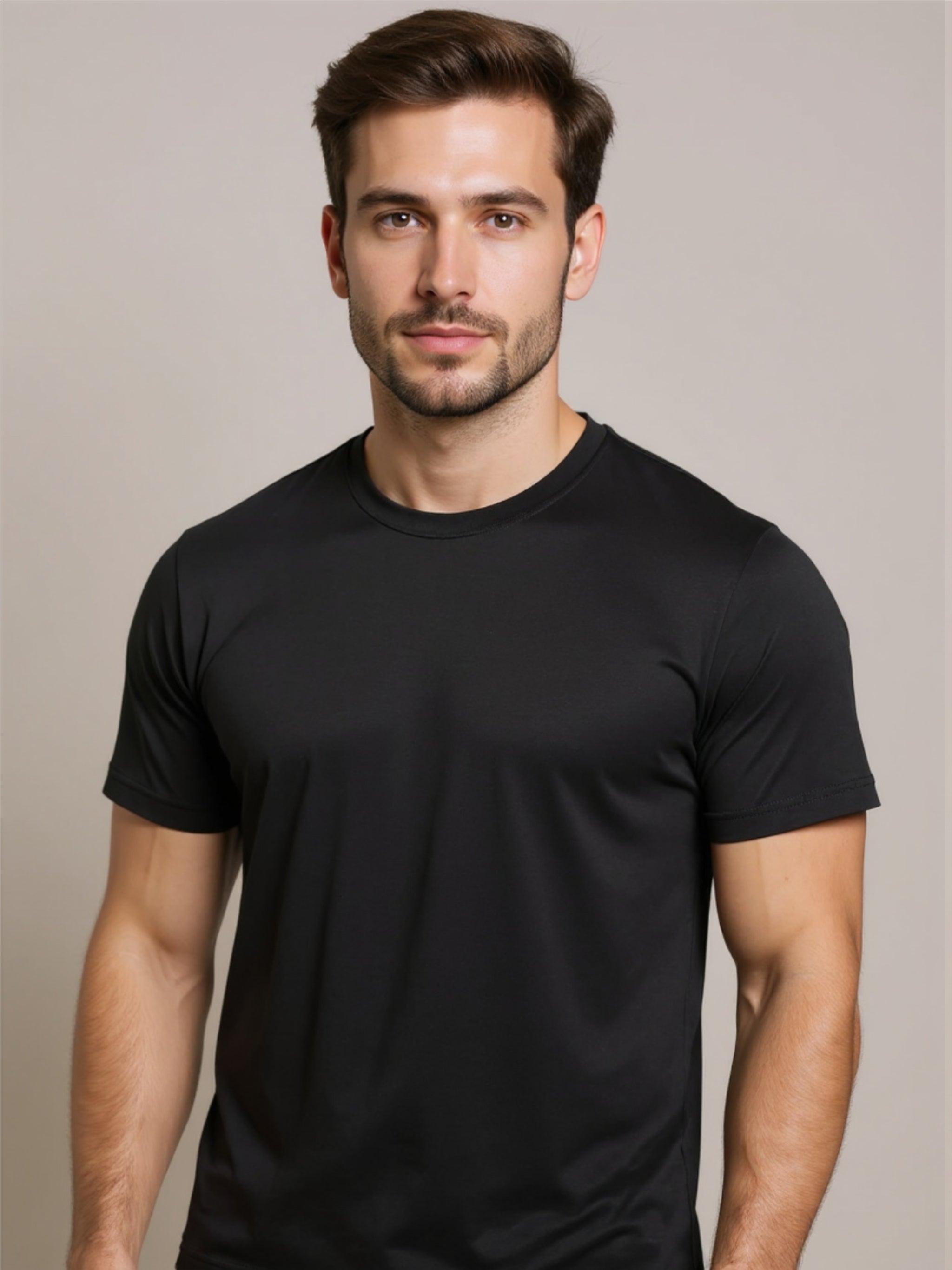 Round Neck Short Sleeve Active T-Shirt