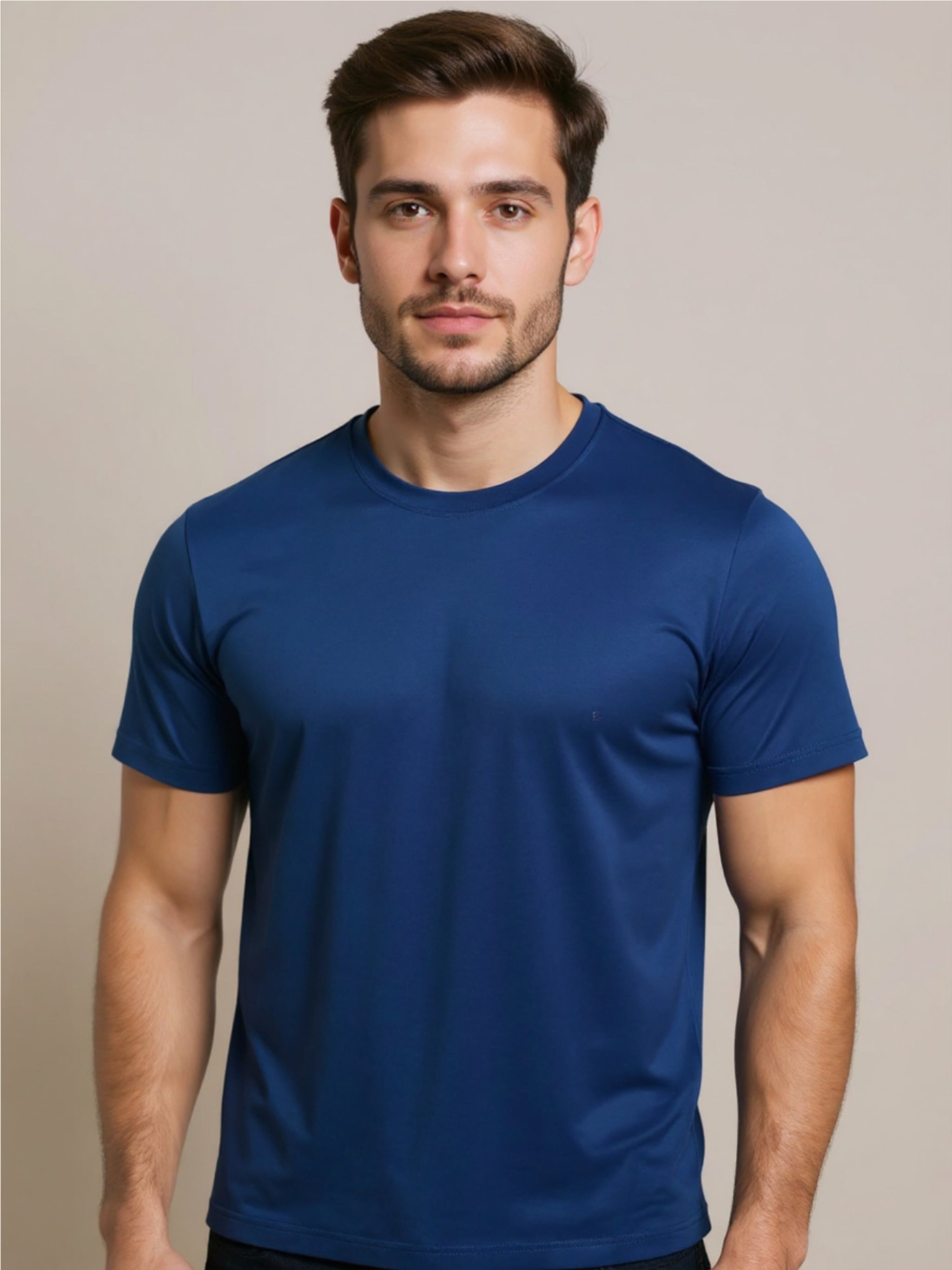 Round Neck Short Sleeve Active T-Shirt