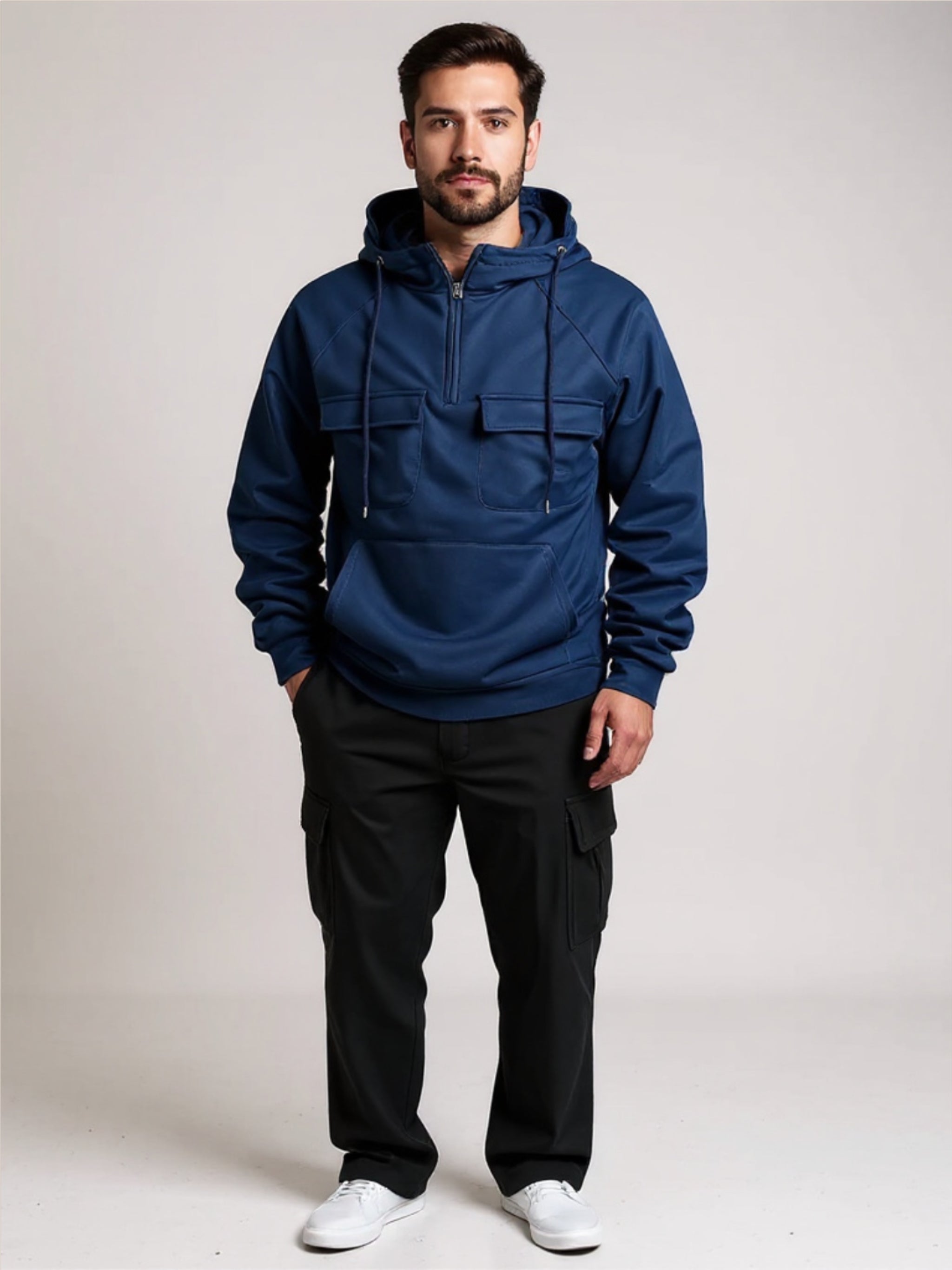 Pocketed Drawstring Hoodie & Pants Set