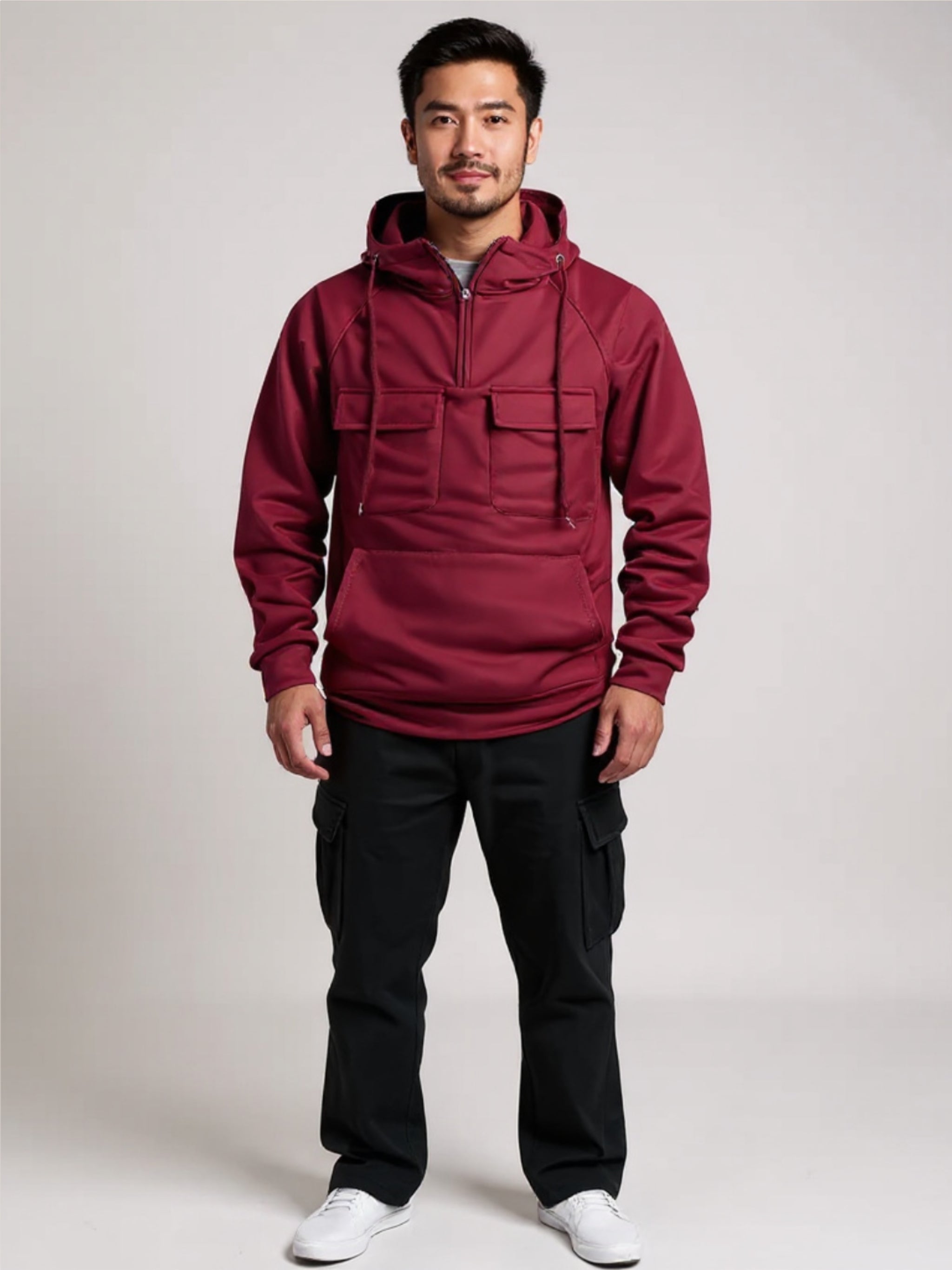 Pocketed Drawstring Hoodie & Pants Set