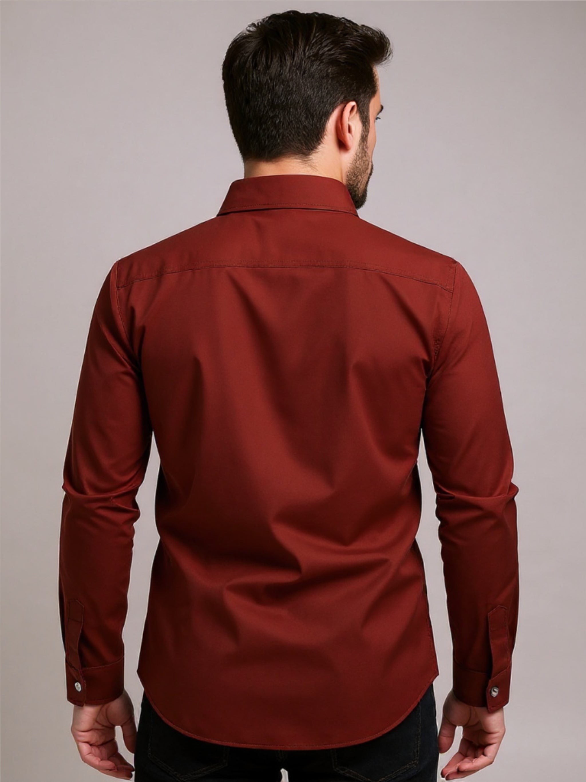 Casual Button-Down Shirt with Cuff Detail