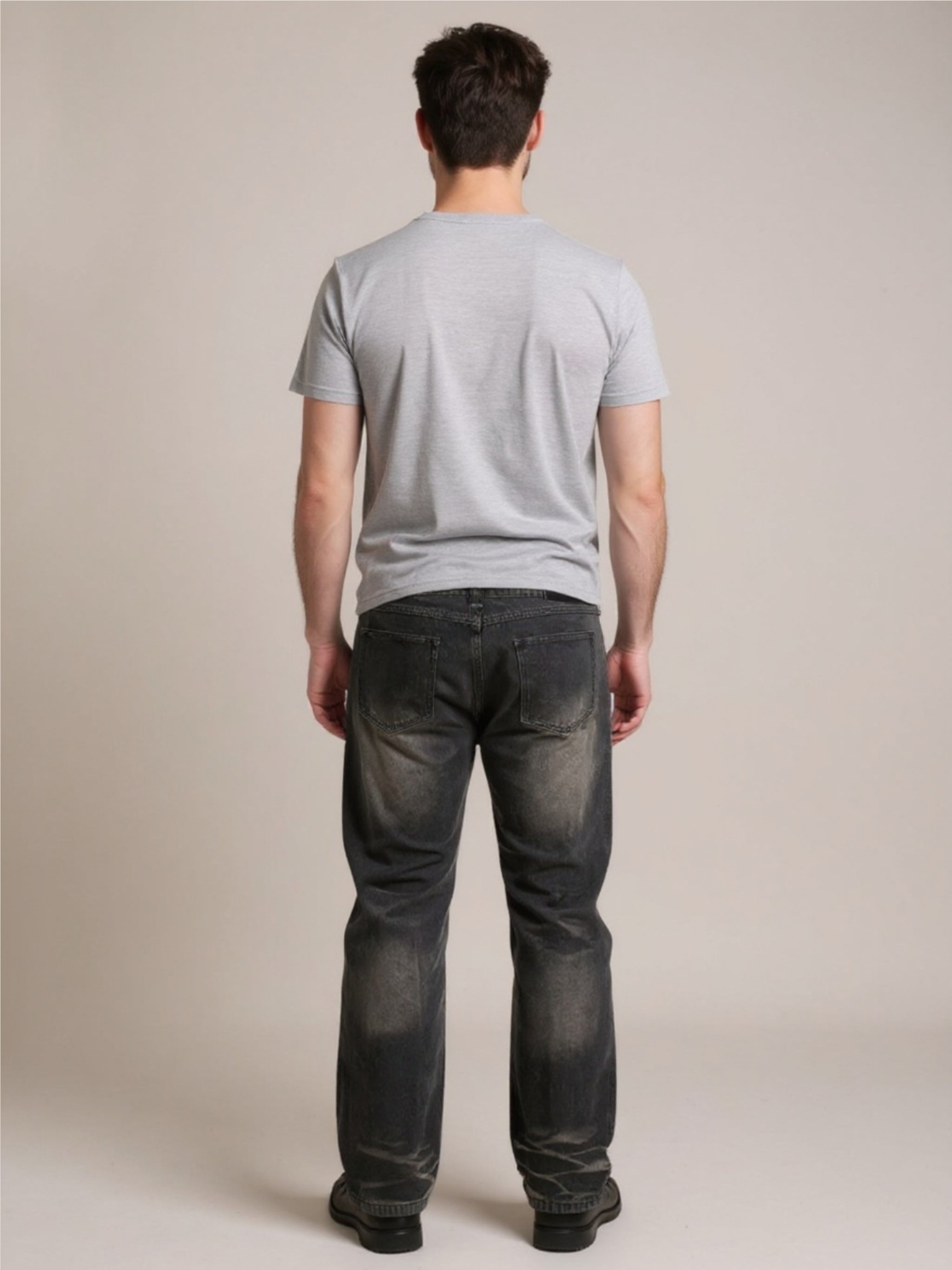 Vintage Wash Loose Fit Jeans
