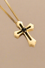 Hollow Cross Projection Necklace