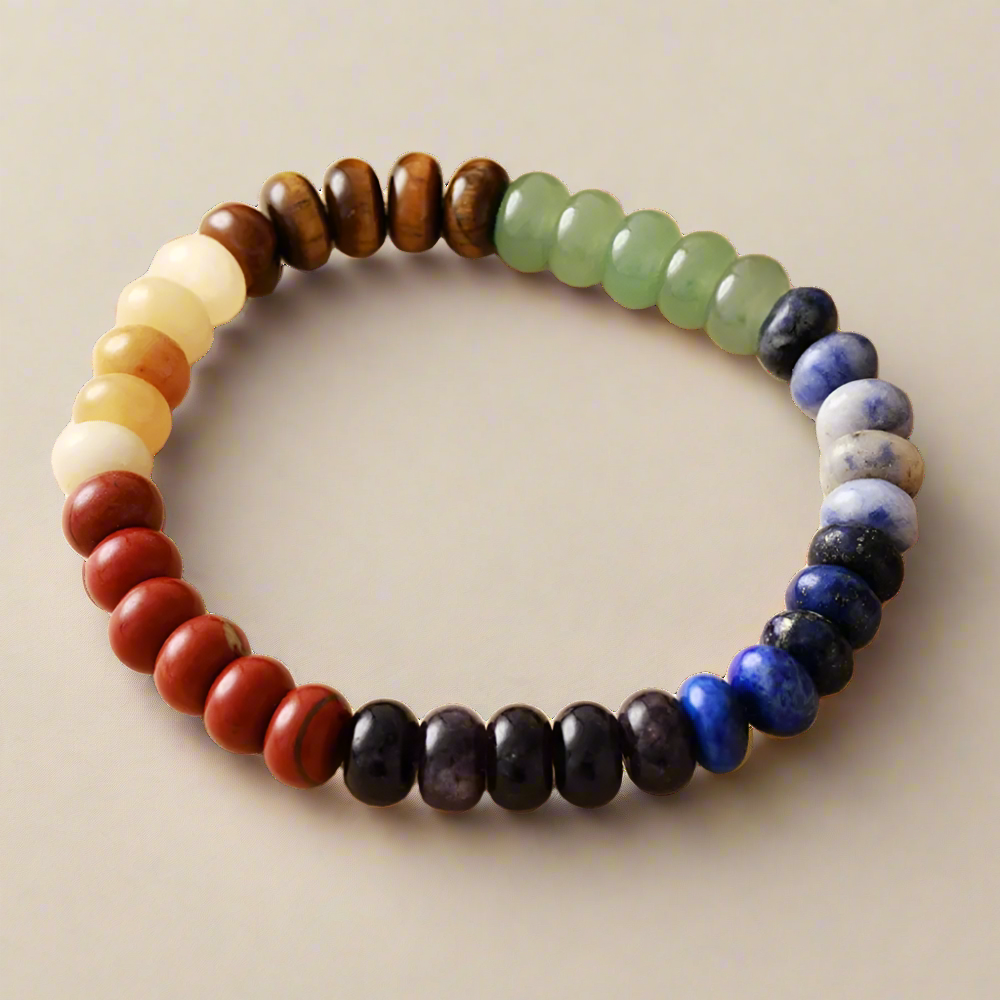Contrast Natural Stone Bead Bracelet