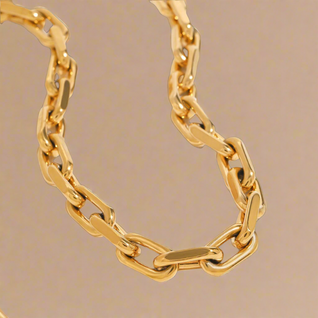 18K Gold Thich Chain Necklace
