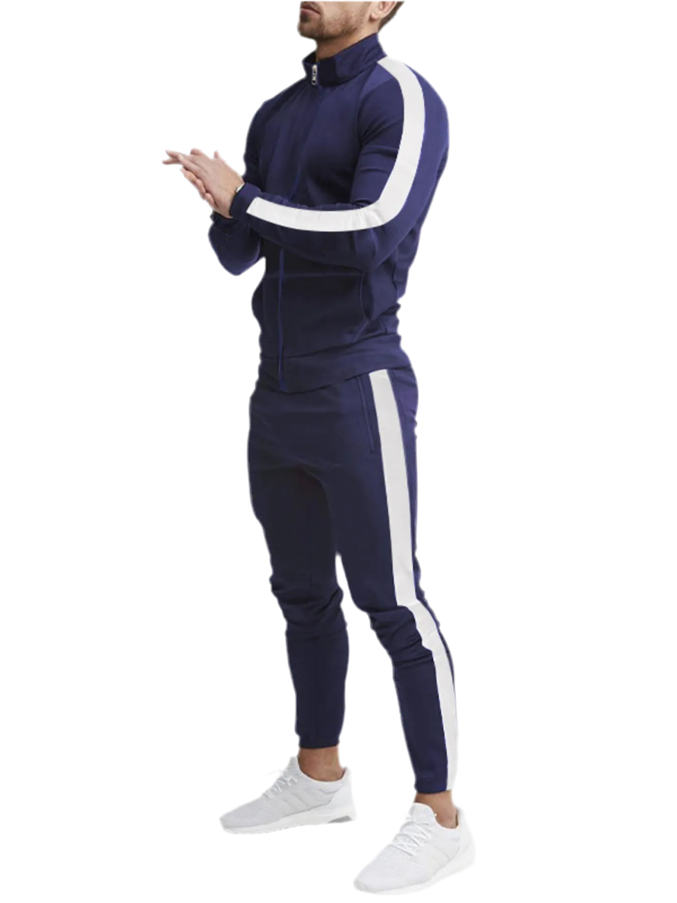 Side Stripes Zip Up Top & Pants Set