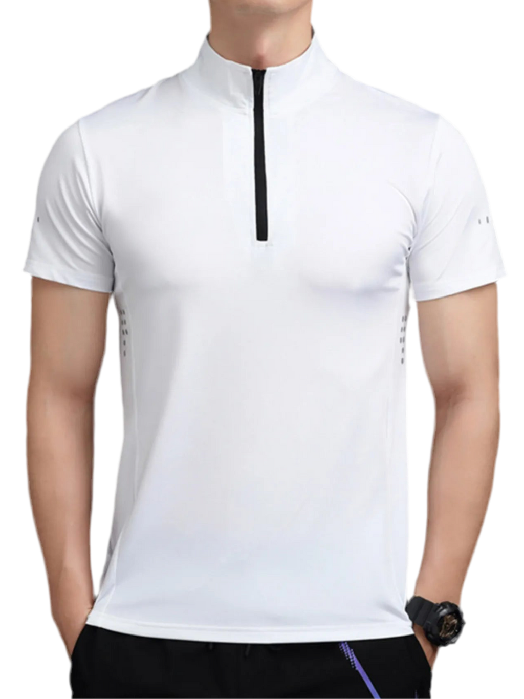 Quarter-Zip Short Sleeve Top