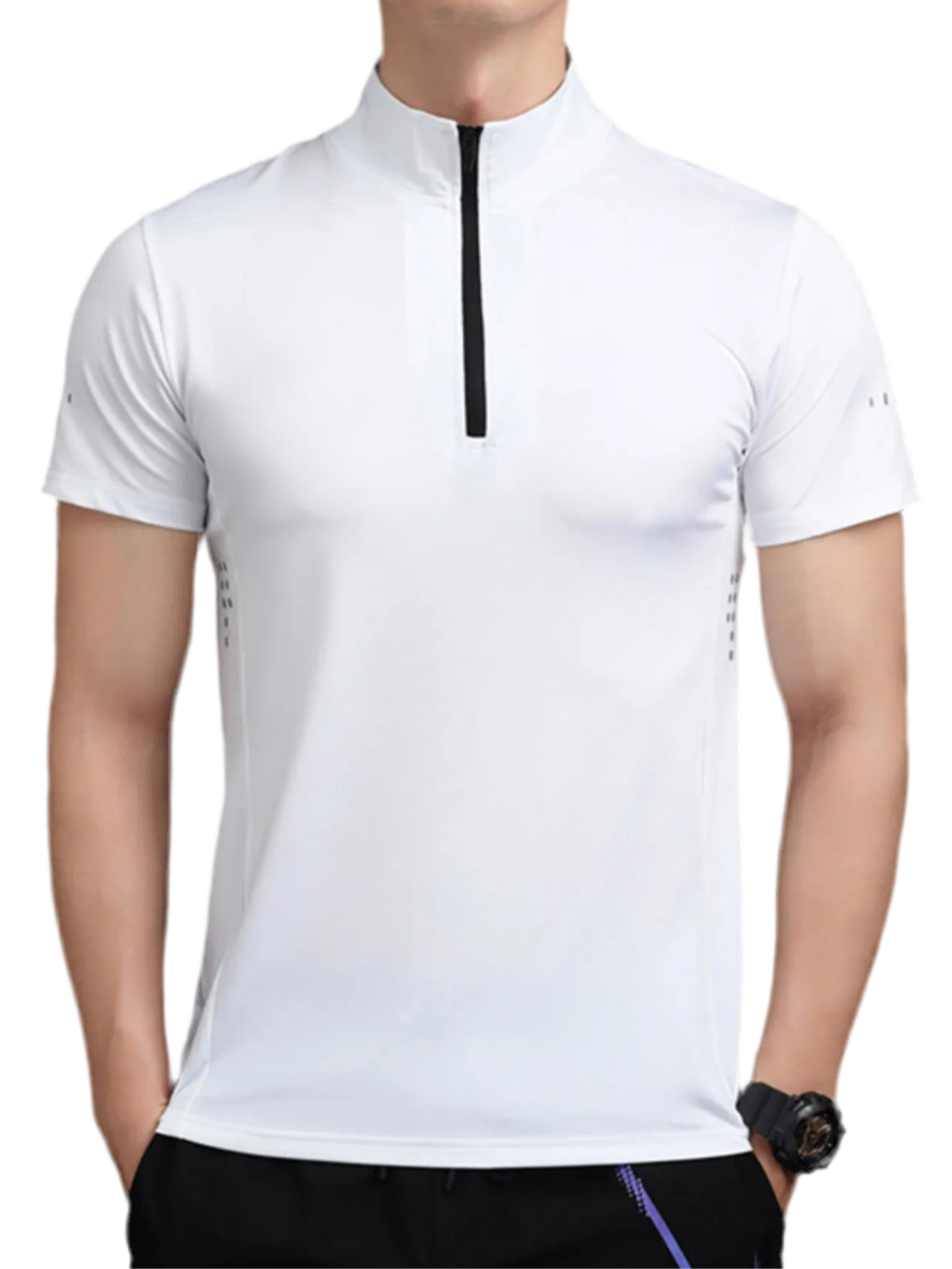 Quarter-Zip Short Sleeve Top