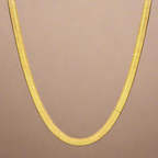 18K Gold Plated Snake Bone Chain Necklace