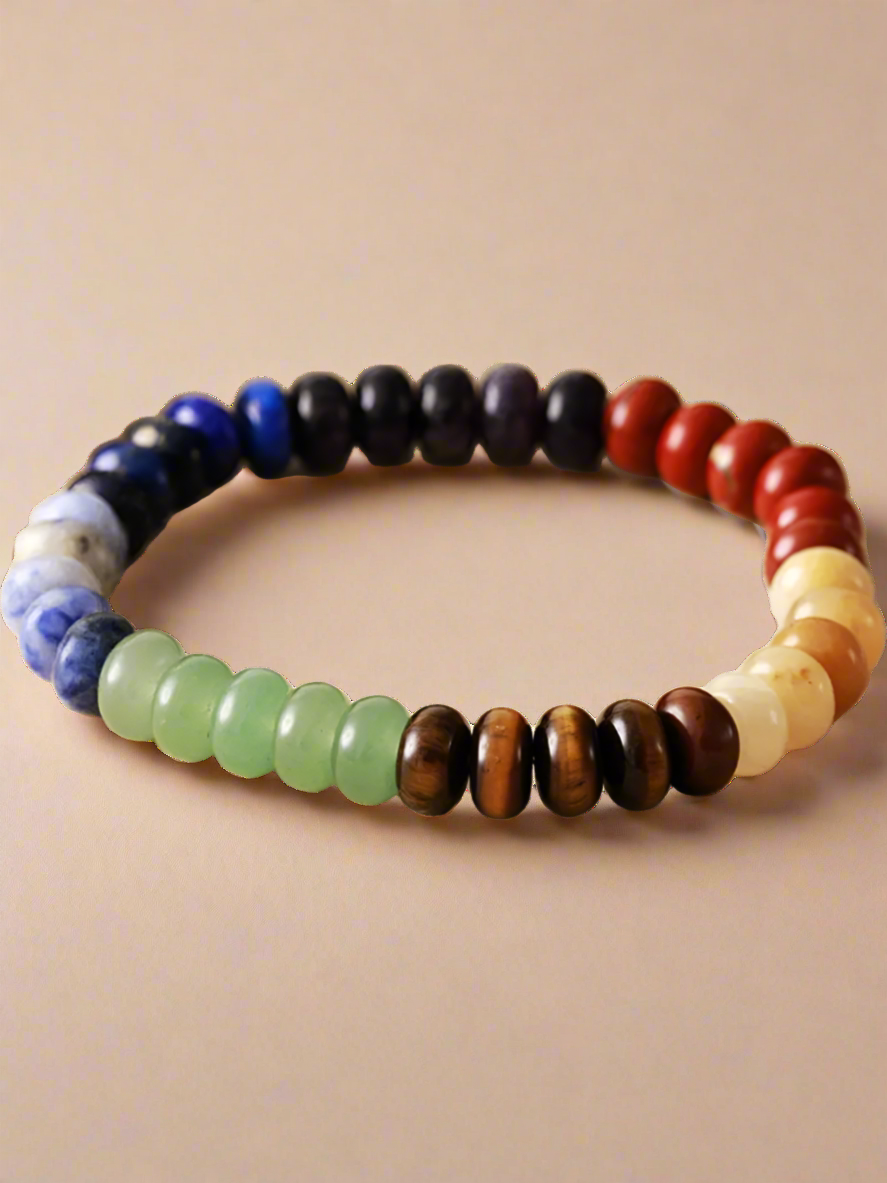 Contrast Natural Stone Bead Bracelet