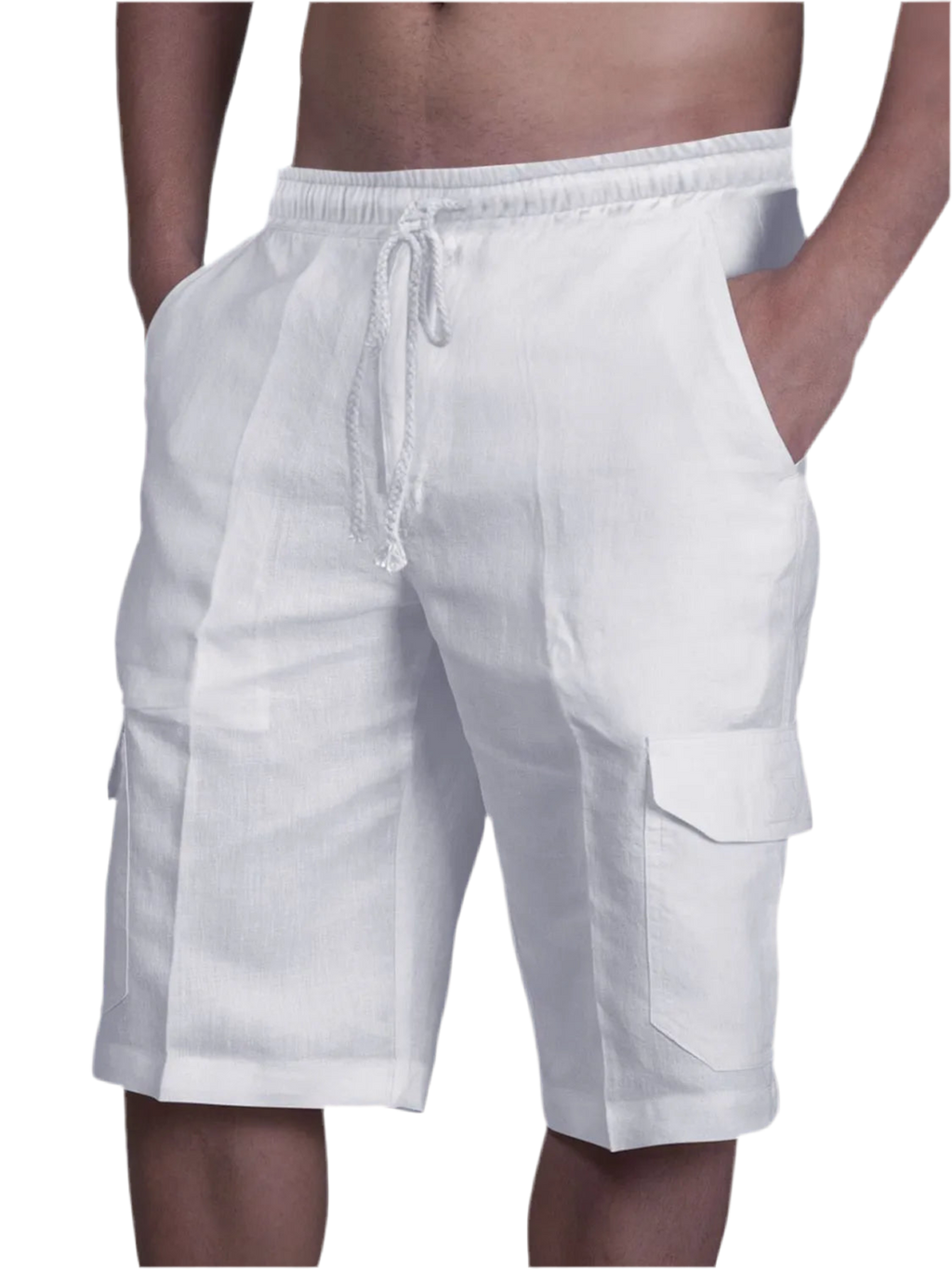 Drawstring Pocketed Shorts