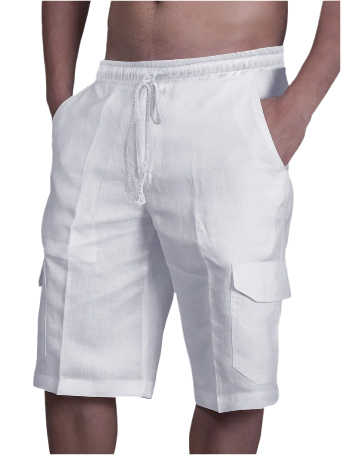 Drawstring Pocketed Shorts