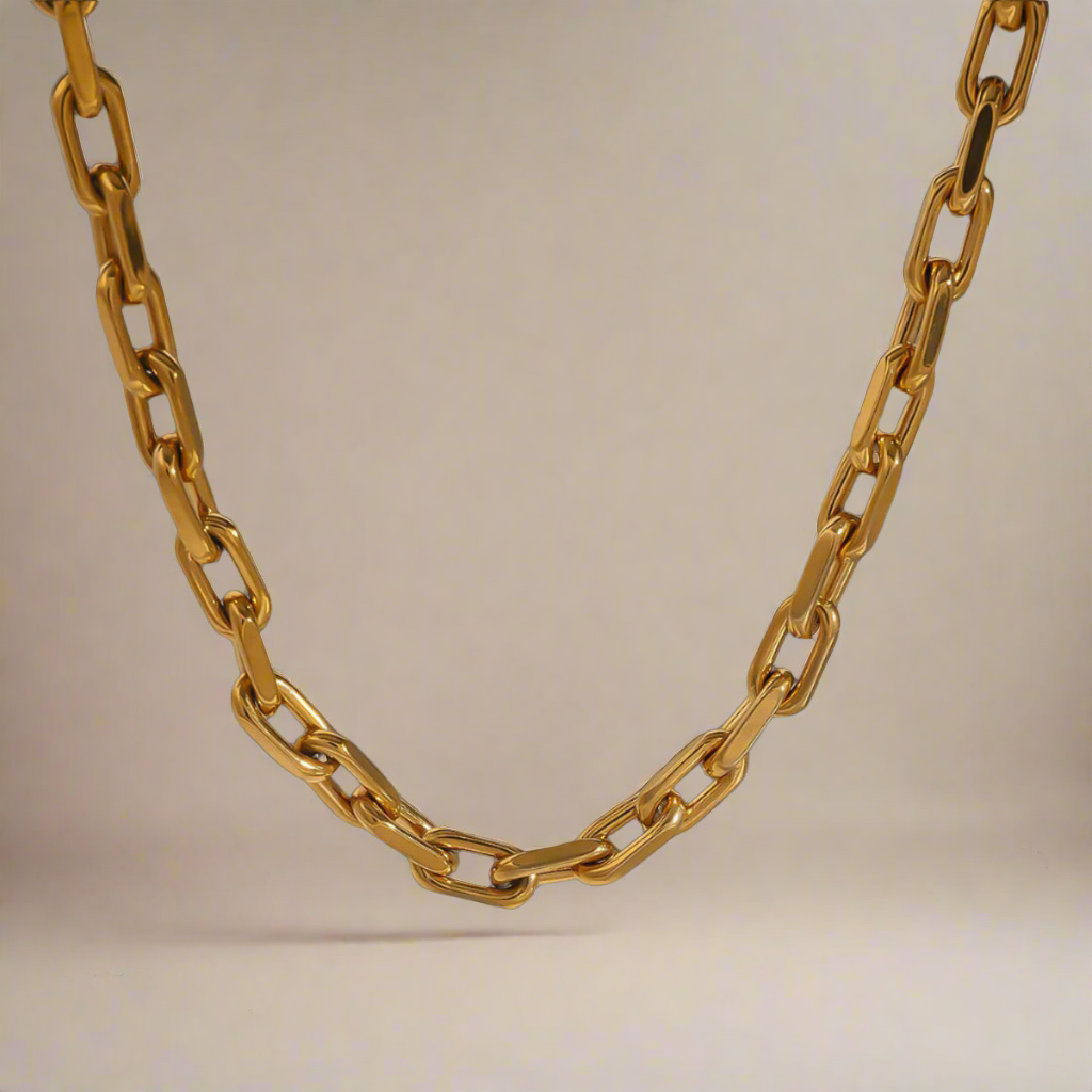 18K Gold Thich Chain Necklace