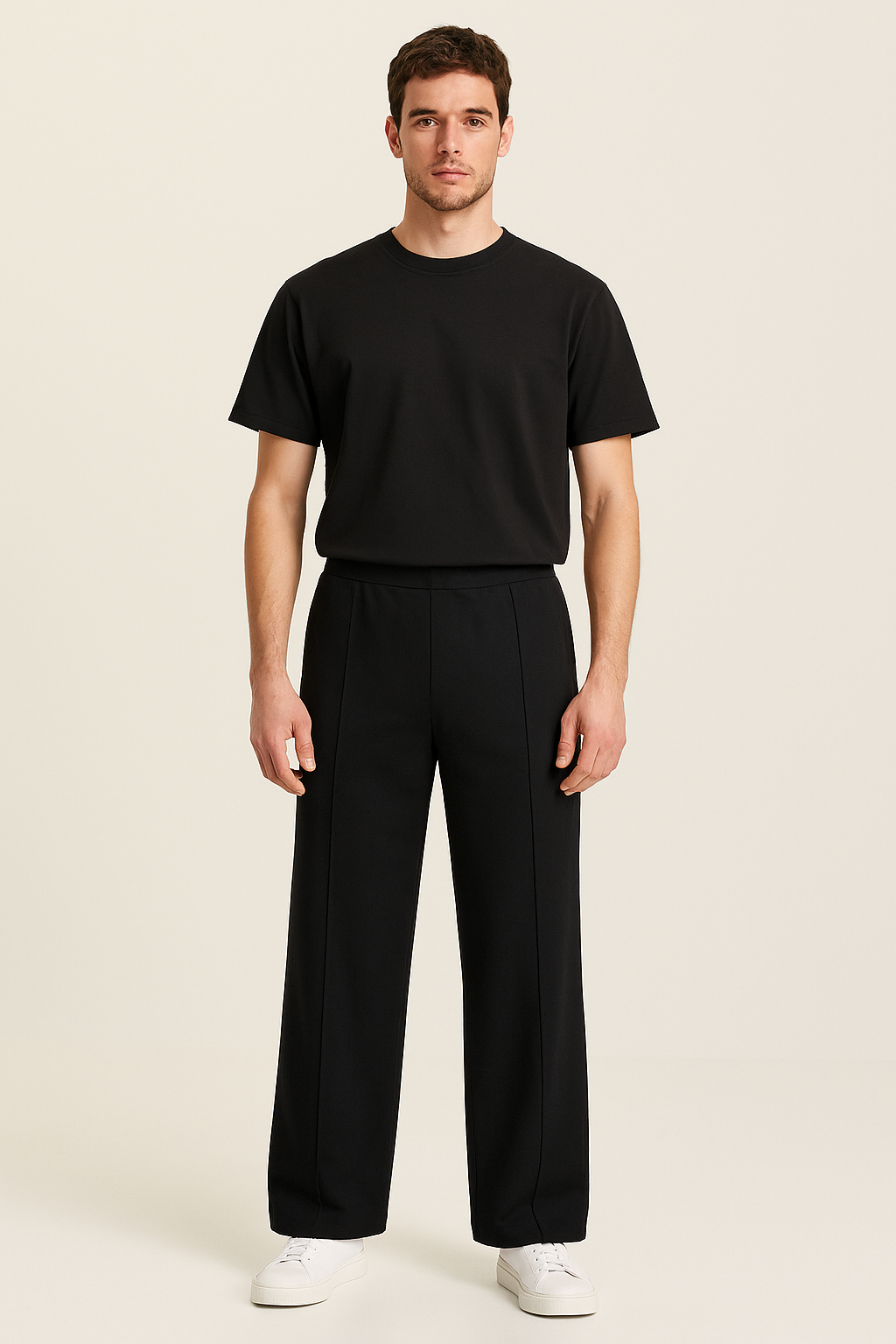 Elastic Waist Pants with Pockets